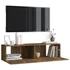 Kép 4/8 - Füstös tölgy színű szerelt fa fali TV-szekrény 120 x 30 x 30 cm