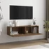 Kép 3/8 - Barna tölgyszínű szerelt fa fali TV-szekrény 120 x 30 x 30 cm