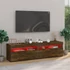 Kép 3/11 - 2 db füstös tölgy színű TV-szekrény LED-ekkel 75 x 35 x 40 cm