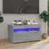 Kép 1/11 - Szürke sonoma színű TV-szekrény LED-világítással 75x35x40 cm