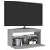 Kép 6/11 - Szürke sonoma színű TV-szekrény LED-világítással 75x35x40 cm