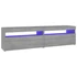 Kép 10/11 - 2 db füstös tölgy színű TV-szekrény LED-ekkel 75 x 35 x 40 cm