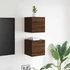 Kép 3/11 - 2 db barna tölgyszínű fali TV-szekrény 30,5 x 30 x 30 cm