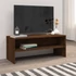 Kép 1/7 - Barna tölgyszínű szerelt fa TV-szekrény 100 x 40 x 40 cm