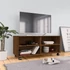 Kép 1/7 - Barna tölgyszínű szerelt fa TV-szekrény 90x35x35 cm