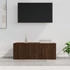 Kép 1/9 - Barna tölgyszínű szerelt fa TV-szekrény 80x34x30 cm