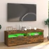 Kép 6/11 - Füstös tölgy színű TV-szekrény LED-ekkel 120x35x40 cm