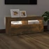 Kép 3/11 - Füstös tölgy színű TV-szekrény LED-ekkel 90 x 35 x 40 cm