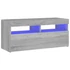 Kép 2/11 - Szürke sonoma színű TV-szekrény LED-világítással 90x35x40 cm