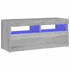 Kép 2/11 - Szürke sonoma színű TV-szekrény LED-világítással 90x35x40 cm