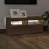 Kép 3/11 - Barna tölgyszínű TV-szekrény LED-világítással 90 x 35 x 40 cm