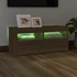 Kép 4/11 - Barna tölgyszínű TV-szekrény LED-világítással 90 x 35 x 40 cm