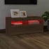 Kép 5/11 - Barna tölgyszínű TV-szekrény LED-világítással 90 x 35 x 40 cm
