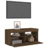 Kép 6/11 - Barna tölgyszínű TV-szekrény LED-világítással 90 x 35 x 40 cm