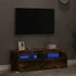 Kép 4/11 - 2 db barna tölgyszínű TV-szekrény LED-ekkel 60 x 35 x 40 cm
