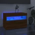 Kép 1/11 - Barna tölgyszínű TV-szekrény LED-ekkel 60 x 35 x 40 cm