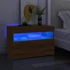 Kép 3/11 - Barna tölgyszínű TV-szekrény LED-ekkel 60 x 35 x 40 cm