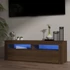 Kép 1/11 - Barna tölgyszínű TV-szekrény LED-világítással 120 x 35 x 40 cm