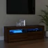 Kép 1/11 - Barna tölgyszínű TV-szekrény LED-világítással 120 x 35 x 40 cm