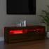 Kép 11/11 - Barna tölgyszínű TV-szekrény LED-világítással 120 x 35 x 40 cm