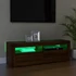 Kép 10/11 - Barna tölgyszínű TV-szekrény LED-világítással 120 x 35 x 40 cm