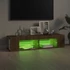 Kép 9/11 - Barna tölgyszínű TV-szekrény LED-világítással 135 x 39 x 30 cm