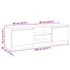 Kép 10/10 - Füstölt tölgy színű TV-szekrény LED lámpákkal 120x30x35,5 cm