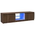 Kép 2/11 - Barna tölgyszínű TV-szekrény LED-lámpákkal 120x30x35,5 cm