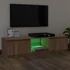 Kép 4/11 - Barna tölgyszínű TV-szekrény LED-lámpákkal 120x30x35,5 cm
