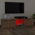 Kép 3/11 - Barna tölgyszínű TV-szekrény LED-lámpákkal 120x30x36 cm