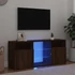 Kép 1/11 - Barna tölgy színű LED-es TV-szekrény 120x30x50 cm
