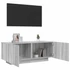 Kép 1/11 - Szürke sonoma színű szerelt fa TV-szekrény 100 x 35 x 40 cm