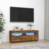 Kép 1/11 - Füstös tölgy színű TV-szekrény LED-világítással 100x35x40 cm