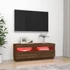 Kép 3/11 - Barna tölgyszínű TV-szekrény LED-világítással 100 x 35 x 40 cm