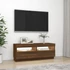 Kép 5/11 - Barna tölgyszínű TV-szekrény LED-világítással 100 x 35 x 40 cm