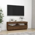 Kép 6/11 - Barna tölgyszínű TV-szekrény LED-világítással 100 x 35 x 40 cm