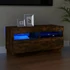 Kép 1/11 - Füstös tölgy színű TV-szekrény LED-világítással 80 x 35 x 40 cm
