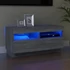 Kép 1/11 - Szürke sonoma TV-szekrény LED világítással 80 x 35 x 40 cm