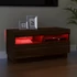 Kép 3/11 - Barna tölgyszínű TV-szekrény LED-világítással 80 x 35 x 40 cm