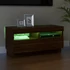 Kép 4/11 - Barna tölgyszínű TV-szekrény LED-világítással 80 x 35 x 40 cm