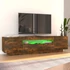 Kép 3/11 - Füstös tölgy színű TV-szekrény LED-világítással 160x35x40 cm