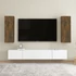 Kép 1/10 - 2 db füstös tölgy színű szerelt fa TV-szekrény 30,5x30x90 cm