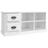 Kép 2/11 - Magasfényű fehér szerelt fa TV-szekrény 102 x 35,5 x 47,5 cm