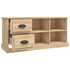 Kép 7/11 - Sonoma tölgy színű szerelt fa fali TV-szekrény 102x35,5x47,5 cm