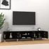 Kép 3/10 - Fekete szerelt fa TV-szekrény 180 x 31,5 x 40 cm