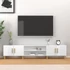 Kép 1/10 - Magasfényű fehér szerelt fa TV-szekrény 180 x 31,5 x 40 cm