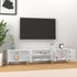 Kép 3/10 - Magasfényű fehér szerelt fa TV-szekrény 180 x 31,5 x 40 cm