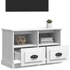 Kép 4/10 - Fehér szerelt fa TV-szekrény 80 x 35 x 50 cm