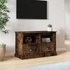 Kép 1/10 - Füstös tölgy színű szerelt fa TV-szekrény 80 x 35 x 50 cm
