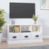 Kép 1/11 - Fehér magasfényű szerelt fa TV-szekrény 100x35x50 cm